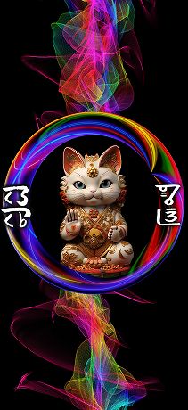 龍体文字の才能開花「悟り猫神」